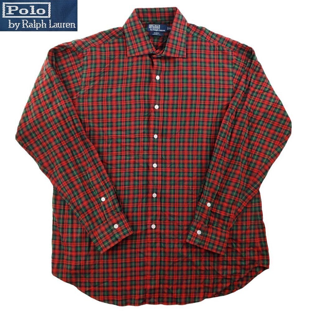 Polo Ralph Lauren Vintage Regent Shirt Christmas Tartan Classic Fit XL NWOT
